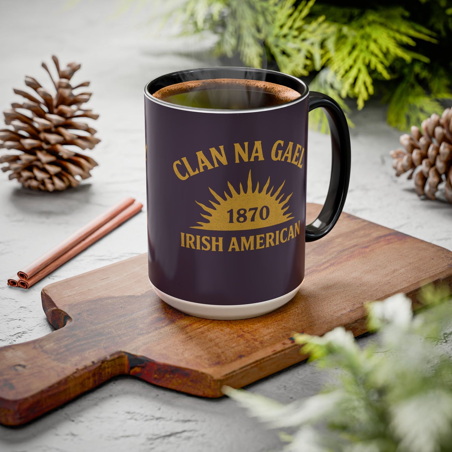 "Clan na Gael - Irish American", Colorful Mugs (11oz, 15oz) (Purple Verbena)