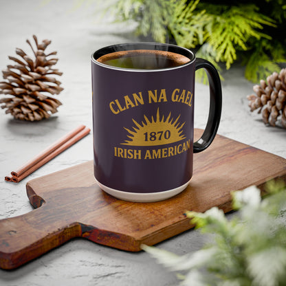 "Clan na Gael - Irish American", Colorful Mugs (11oz, 15oz) (Purple Verbena)