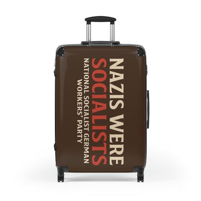 "Nazis were Socialists", Suitcase (Dark Chocolate Brown)