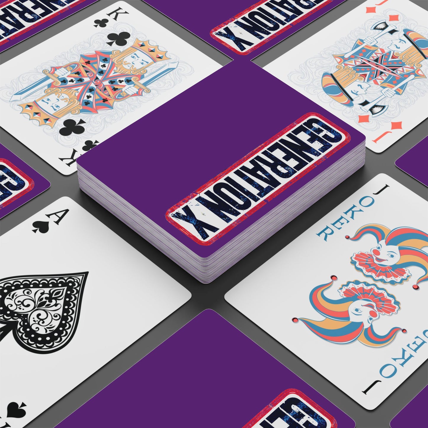 "Generation X", Retro Playing Cards (Vesper Violet)