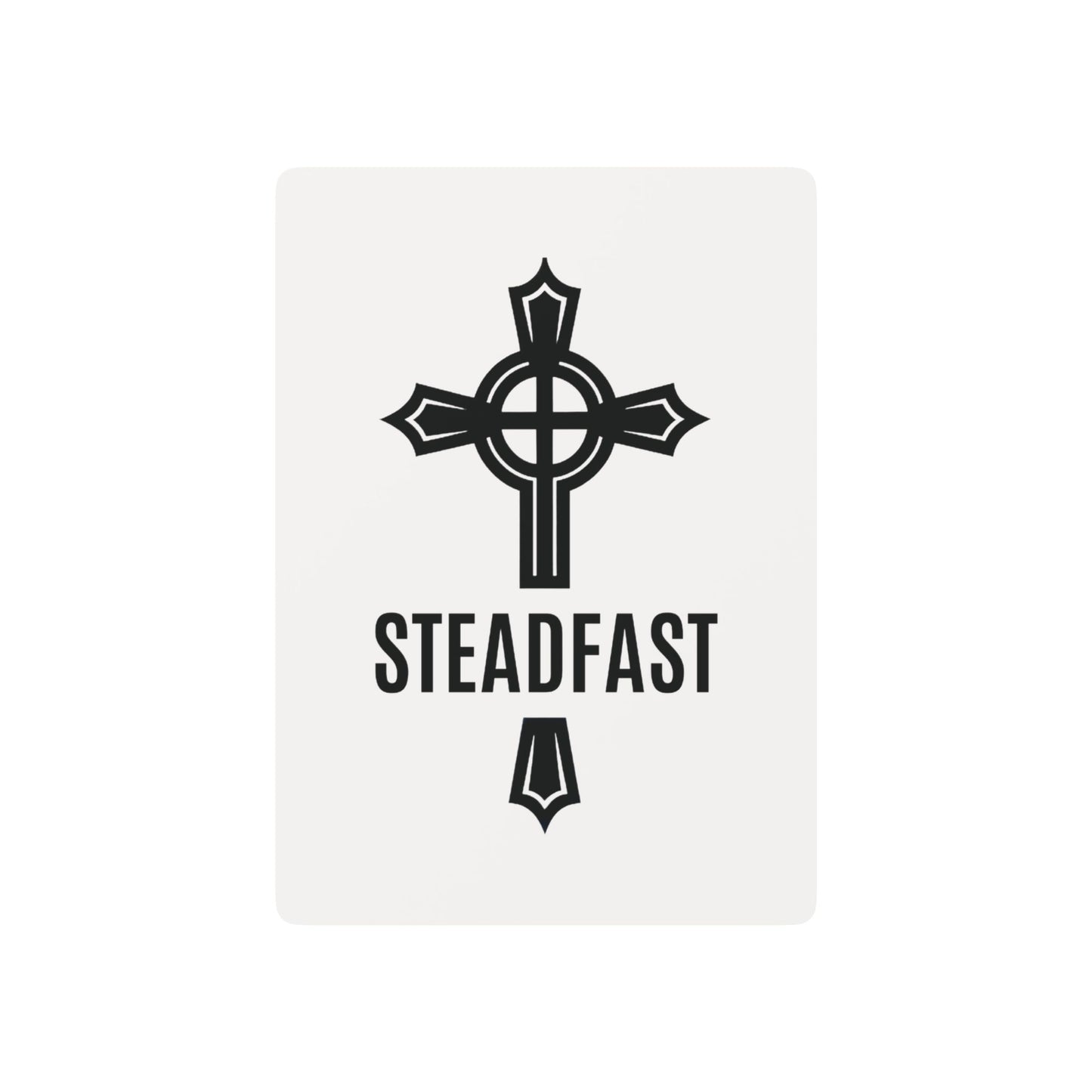 "Steadfast Cross", Christian Playing Cards (Porcelain White)