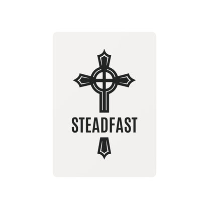 "Steadfast Cross", Christian Playing Cards (Porcelain White)