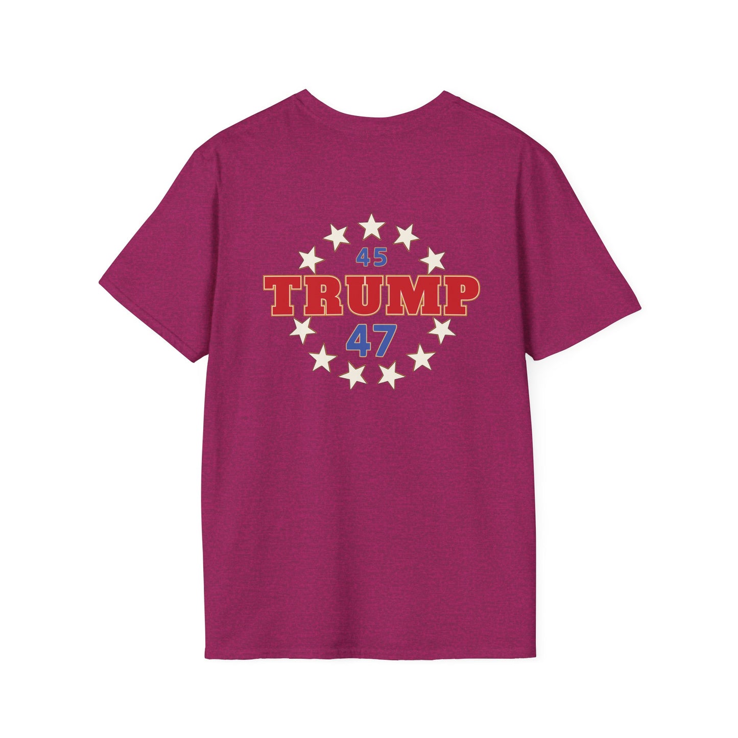 "Trump 45-47 Circle of Stars", Unisex Softstyle T-Shirt