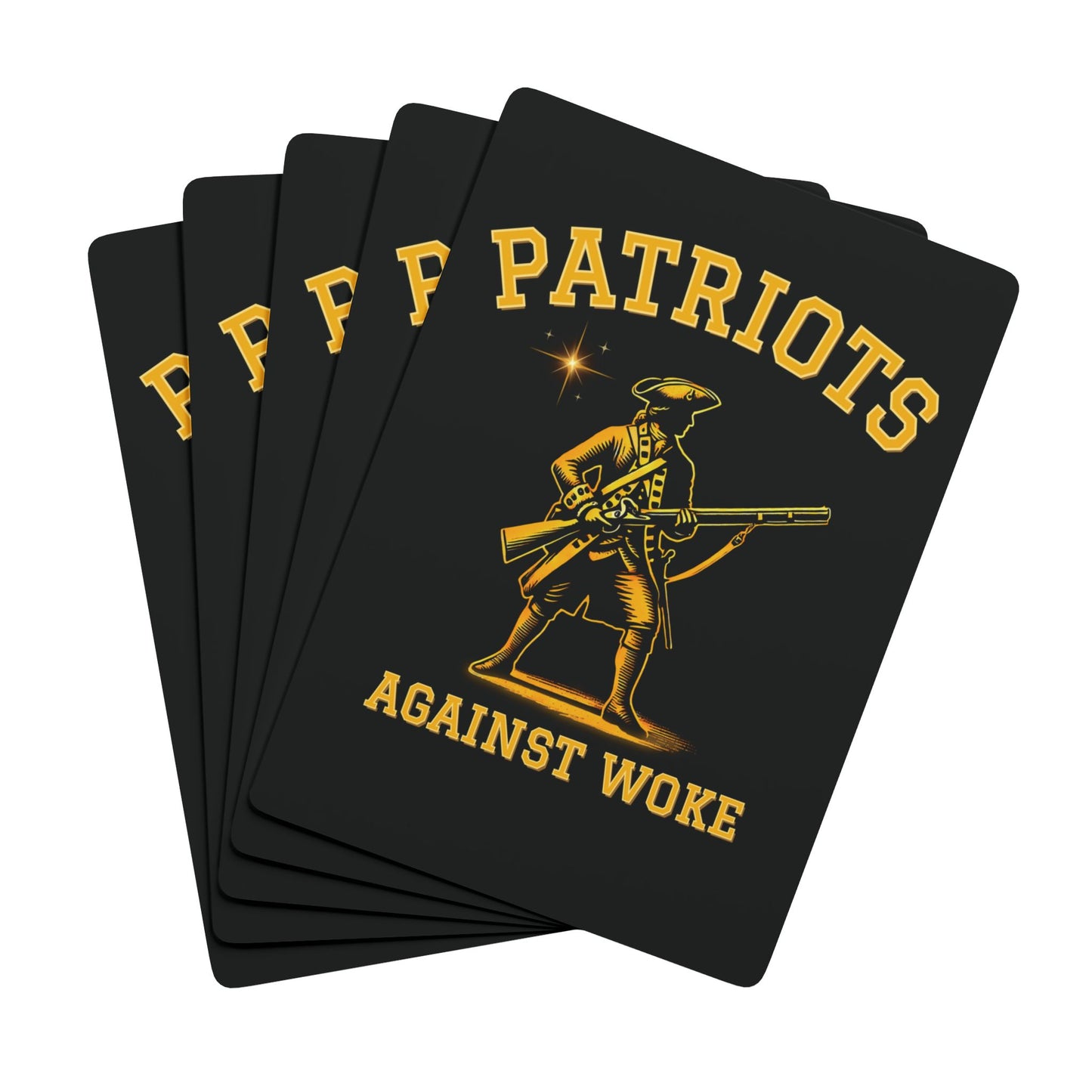 "Patriots Against Woke", Cultural Playing Cards (Void Black)