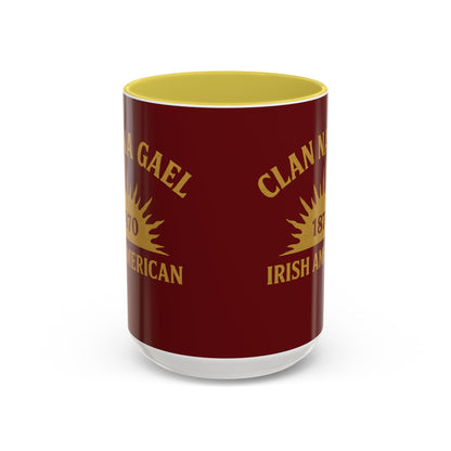 "Clan na Gael - Irish American", Colorful Mugs (11oz, 15oz) (Palladius Red)