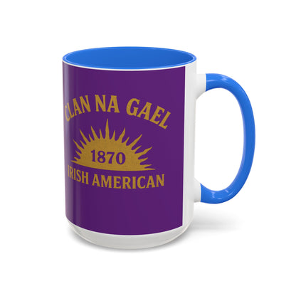 "Clan na Gael - Irish American", Colorful Mugs (11oz, 15oz) (Vesper Violet)