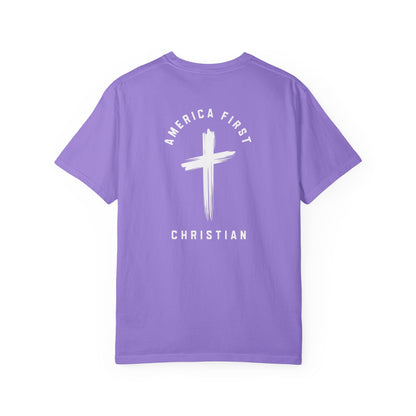 "America First Christian" #05, Unisex T-shirt (Dark Colors)