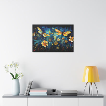 "Lucky Day Dragonflies", Stretched Classic Canvas Fine Art Print