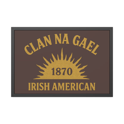 "Clan na Gael - Irish American", Framed Paper Poster (Wild Boar Brown)