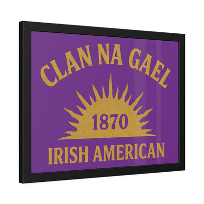 "Clan na Gael - Irish American", Framed Paper Poster (Vesper Violet)