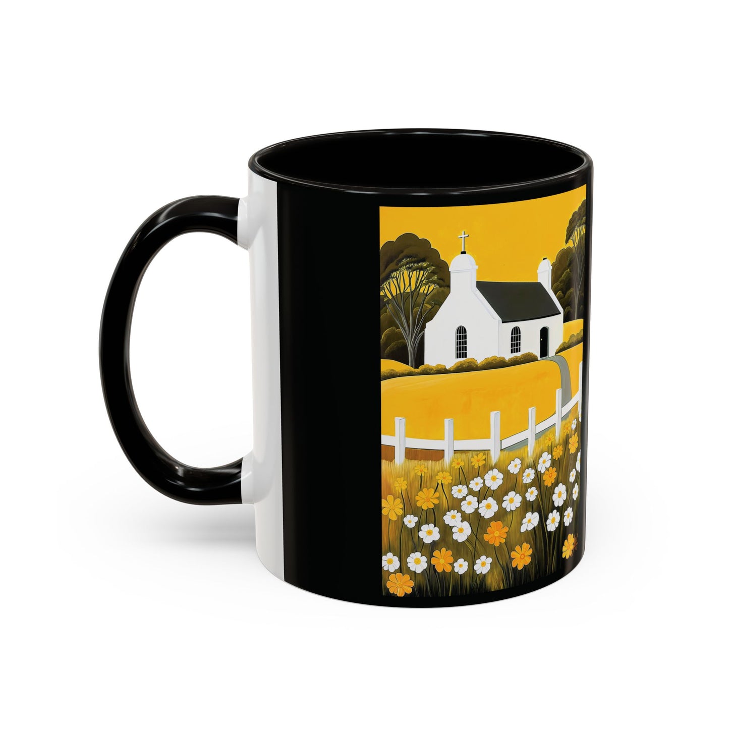 "Eaglais a’ Bhuidhe (Gaelic) - The Church of Golden Hope (English)", Colorful Mugs (11oz & 15oz)