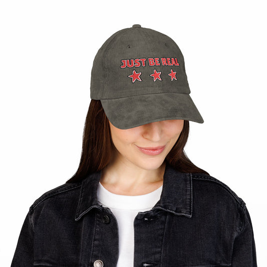"Just Be Real", Vintage Corduroy Cap (Embroidery)