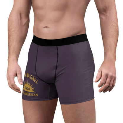 "Clan na Gael - Irish American", Men's Boxer Briefs (Purple Verbena)
