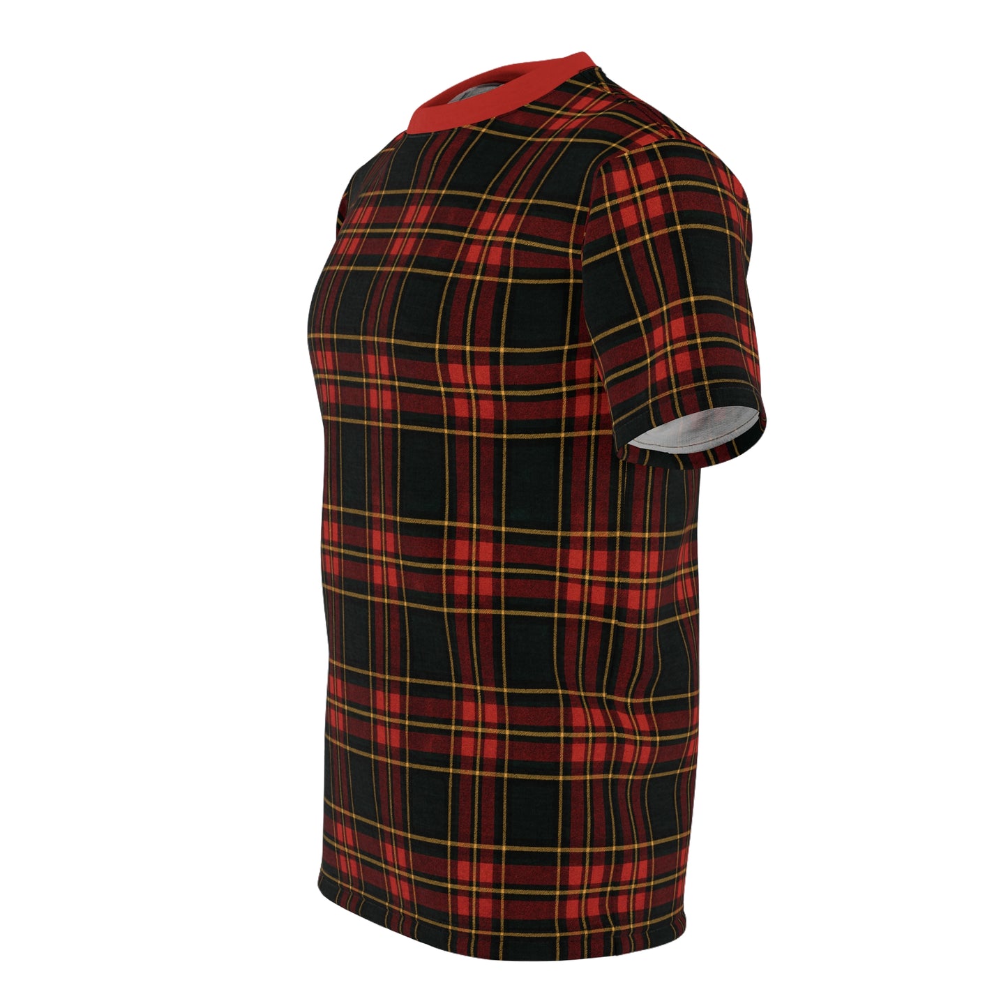 "Kilmor Gallóglach Tartan", Unisex Tee (Gallóglach Red Collar)