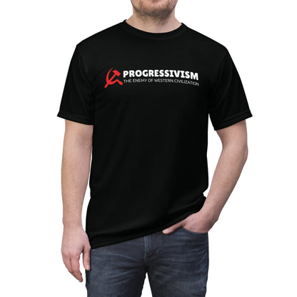 "Progressivism - Enemy of Western Civilization", Unisex Tee (Void Black)