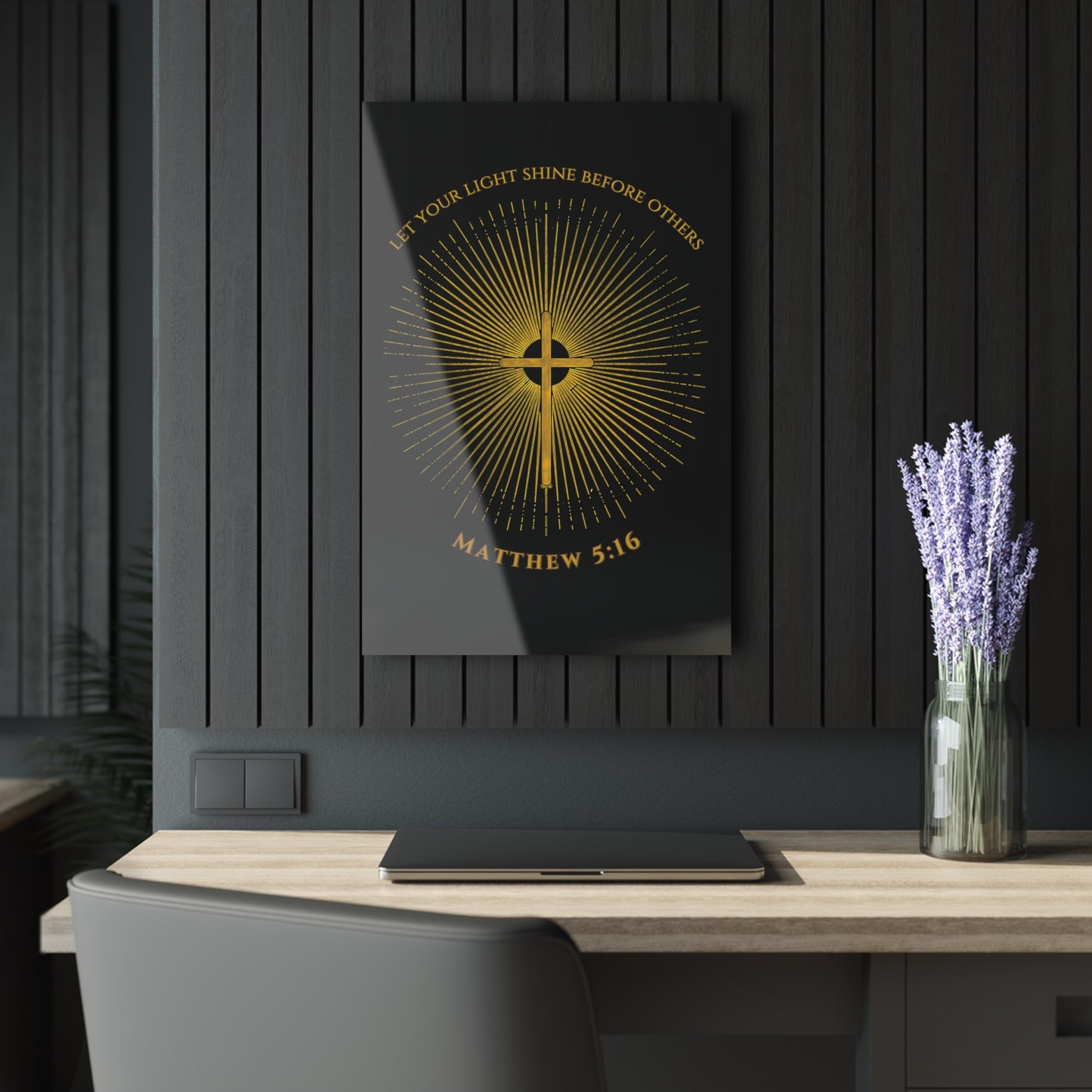 "Matthew 5:16 Sunburst", Fine Art Acrylic Wall Prints (French Cleat Hanging)