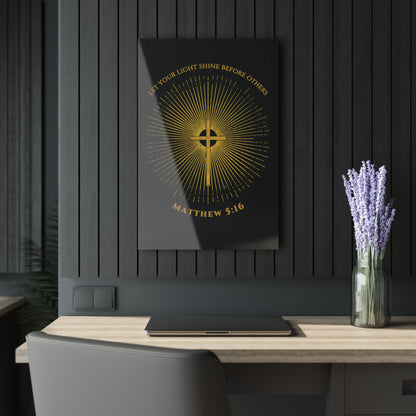 "Matthew 5:16 Sunburst", Fine Art Acrylic Wall Prints (French Cleat Hanging)