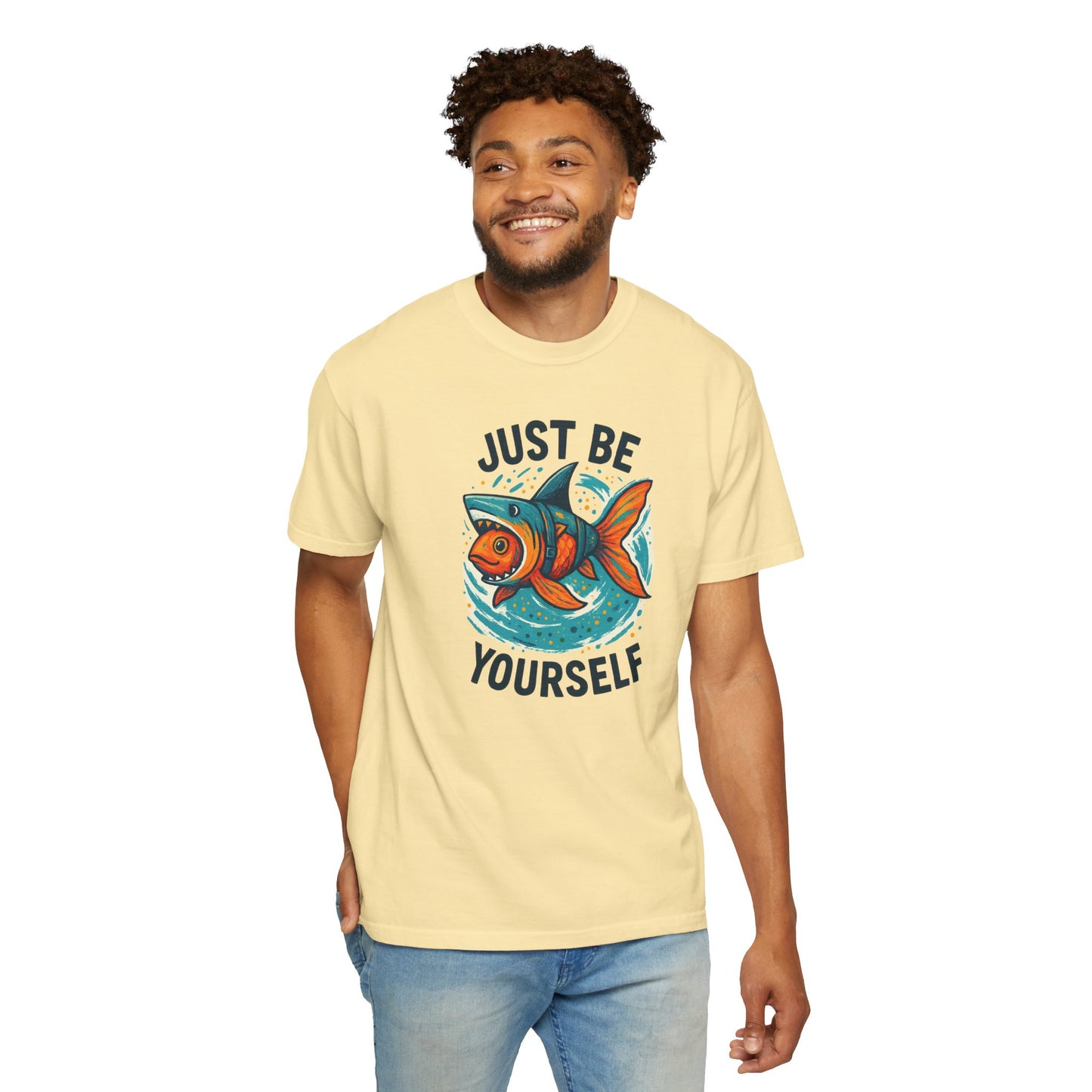 "Just Be Yourself", Unisex T-shirt (White and light colors)