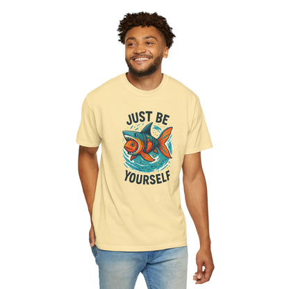 "Just Be Yourself", Unisex T-shirt (White and light colors)