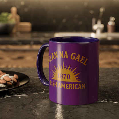 "Clan na Gael - Irish American", Colorful Mugs (11oz, 15oz) (Vesper Violet)