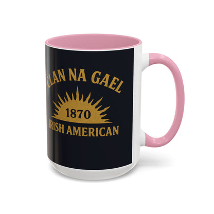 "Clan na Gael - Irish American", Colorful Mugs (11oz, 15oz) (Black Denim)