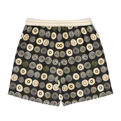 "Punk Polka", Swim Shorts (Iced Almond Waistband)