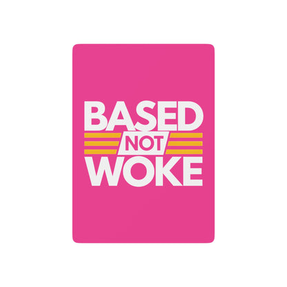 "Based not Woke" #01, Cultural Playing Cards (Knockout Pink)