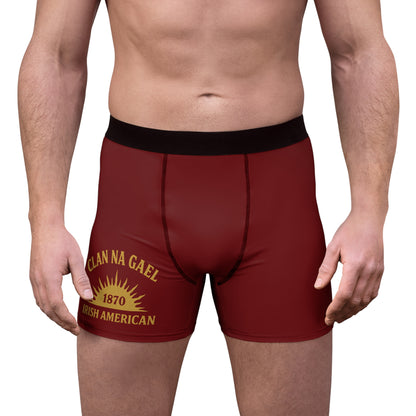 "Clan na Gael - Irish American", Men's Boxer Briefs (Palladius Red)