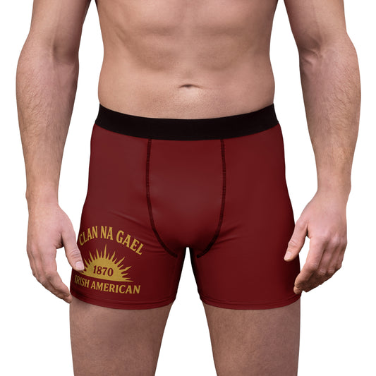 "Clan na Gael - Irish American", Men's Boxer Briefs (Palladius Red)