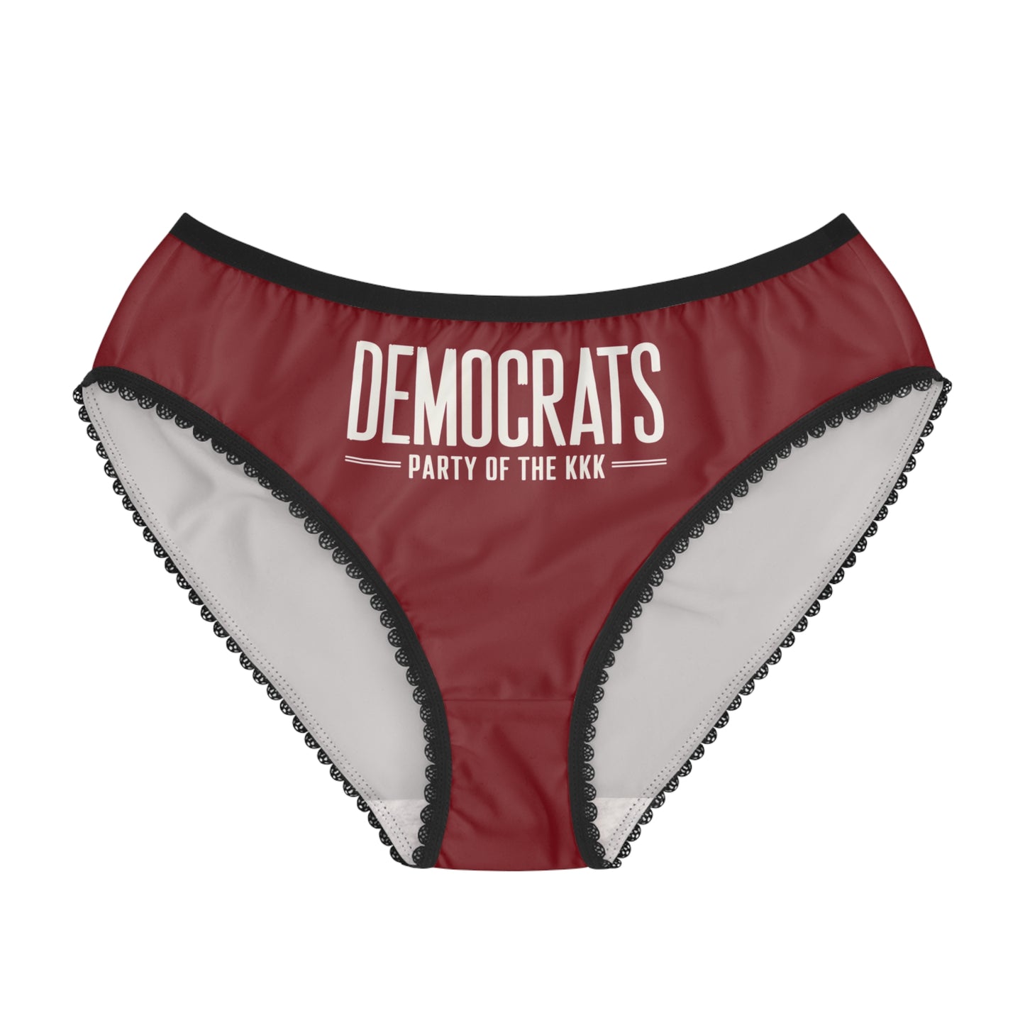 "Democrats - Party of the KKK", Women's Briefs (Burgundy)
