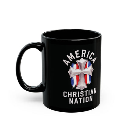 "America - Christian Nation" #01, Black Mug (11oz & 15oz)