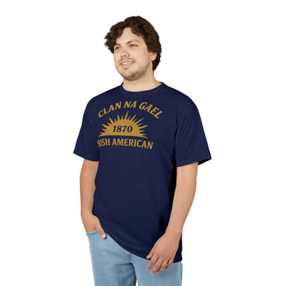 "Clan na Gael - Irish American", Unisex T-shirt (Mariana Blue)