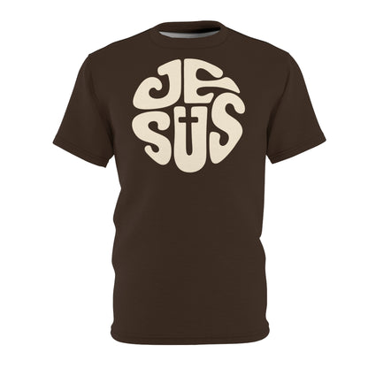 "Retro Jesus", Unisex T-shirt (Granite Brown)