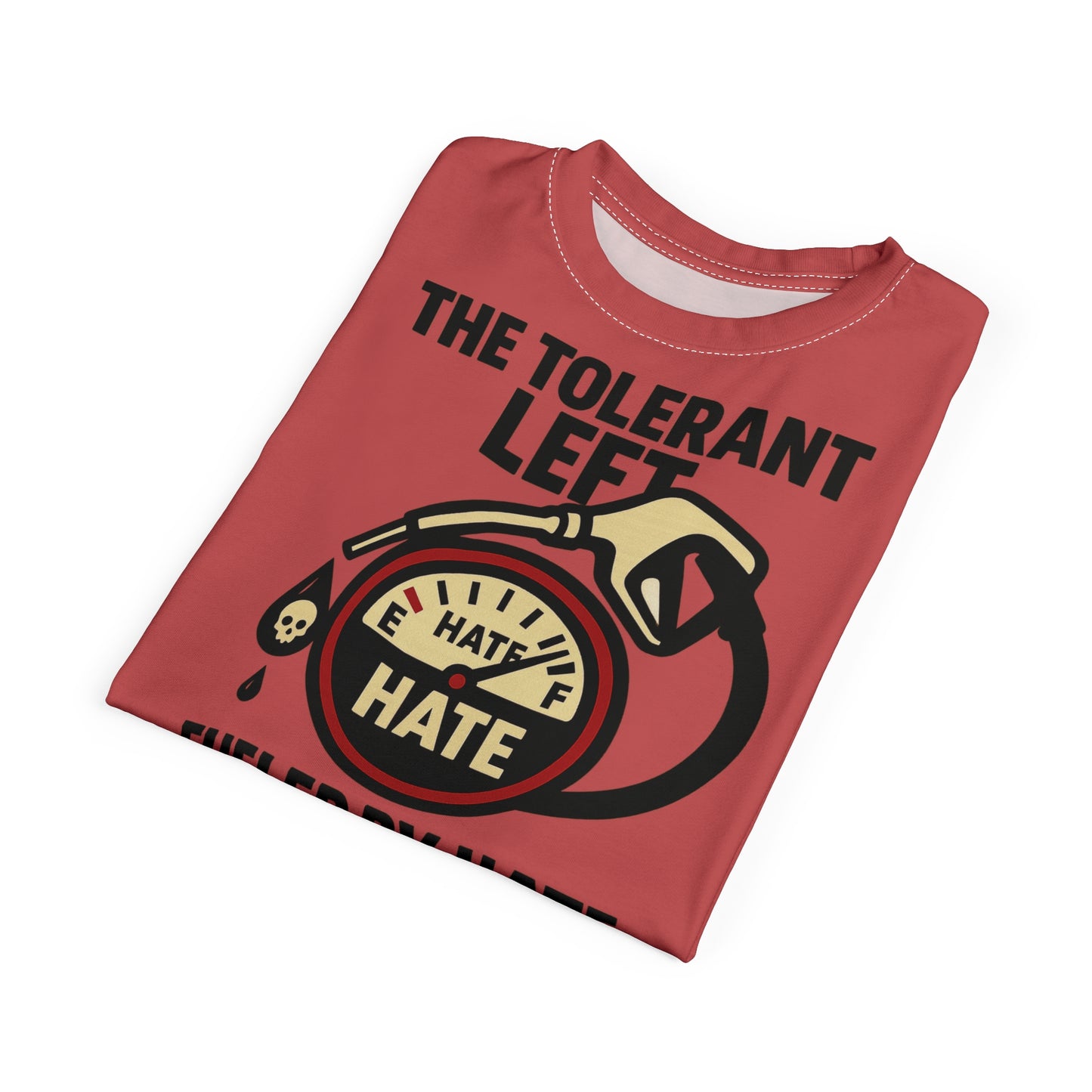 "The Tolerant Left", Unisex T-shirt (Faded Cherry)