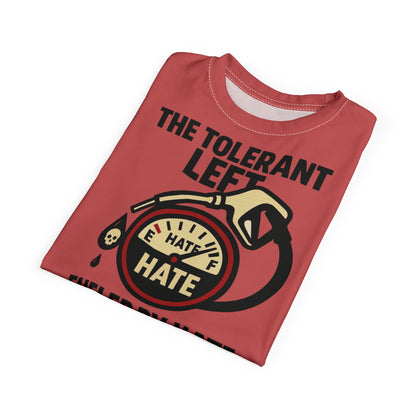 "The Tolerant Left", Unisex T-shirt (Faded Cherry)
