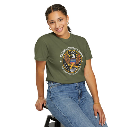 "Paleo-Libertarian" #01, Unisex T-shirt (Dark Colors)
