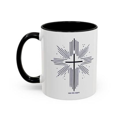 "see His signs", Accent Coffee Mug