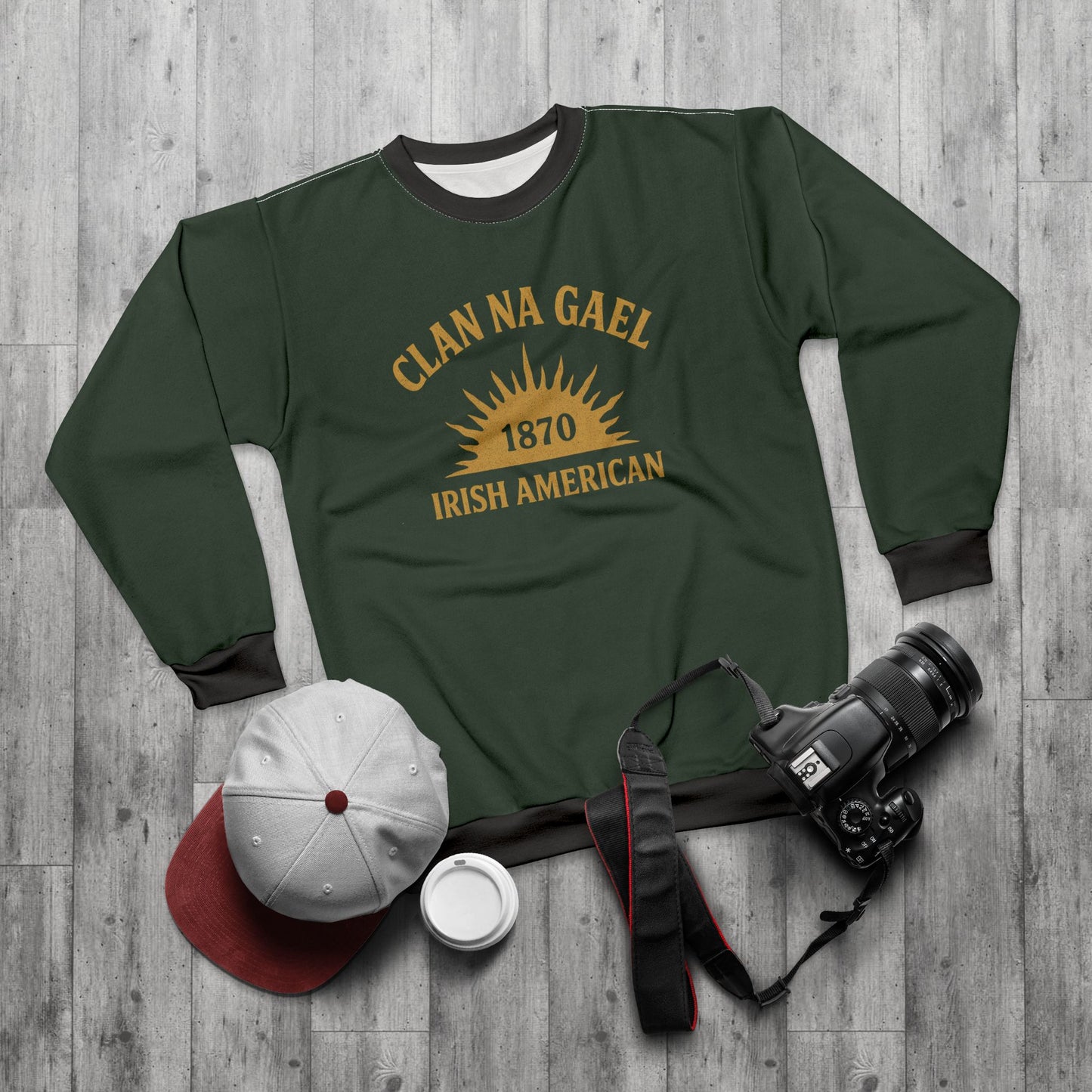 "Clan na Gael - Irish American", Unisex Sweatshirt (Fenian Green)