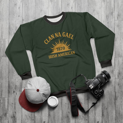 "Clan na Gael - Irish American", Unisex Sweatshirt (Fenian Green)
