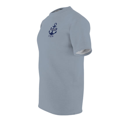 "USN Anchor", Unisex T-shirt (Steel-Deck Grey)