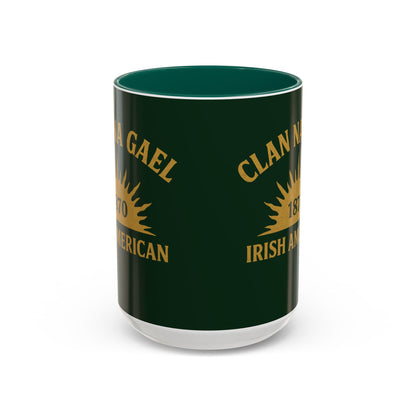 "Clan na Gael - Irish American", Colorful Mugs (11oz, 15oz) (Fenian Green)