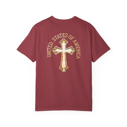 "USA Gold Cross", Unisex T-shirt