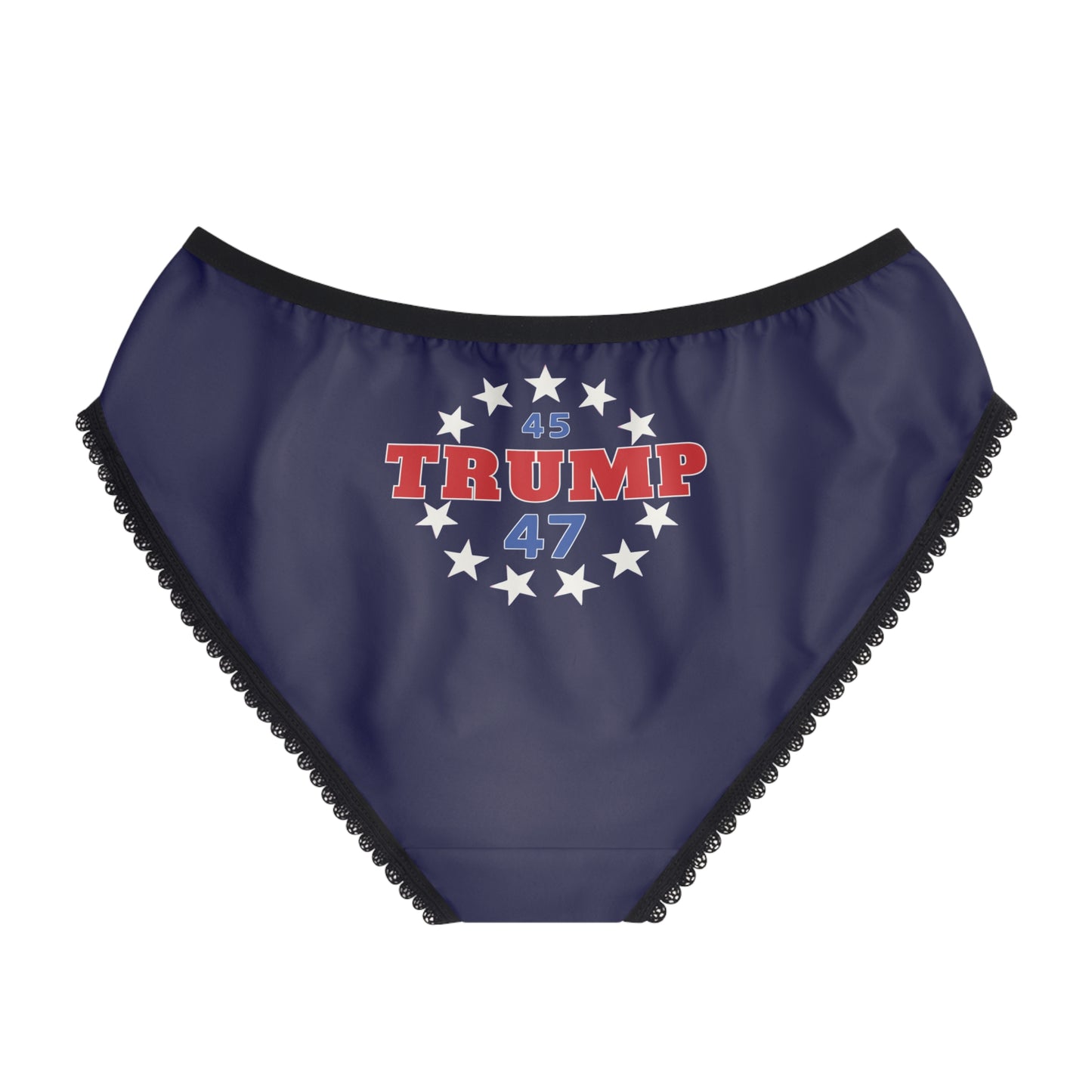 "Trump 45-47 Circle of Stars", Women's Briefs (Obsidian Blue)