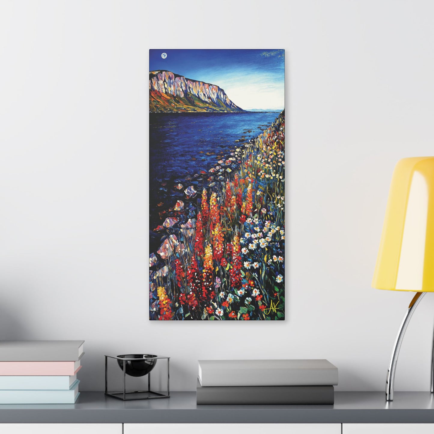 "Blooms Under Gaelic Moon", Stretched Classic Canvas Print