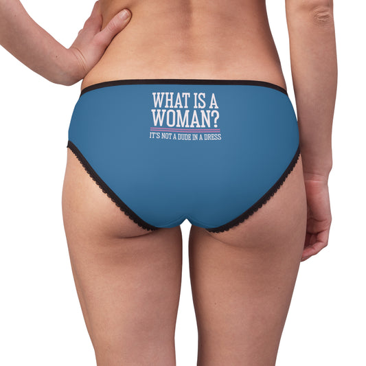 "What is a Woman" #02, Women's Briefs (Lapis Vale Blue)