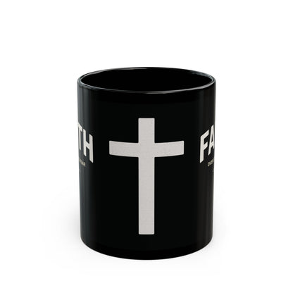 "Faith Overcomes Fear", Black Mug (11oz & 15oz)