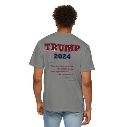 "Trump 2024 - Proverbs 29:2", Unisex T-shirt - Historical Collectible