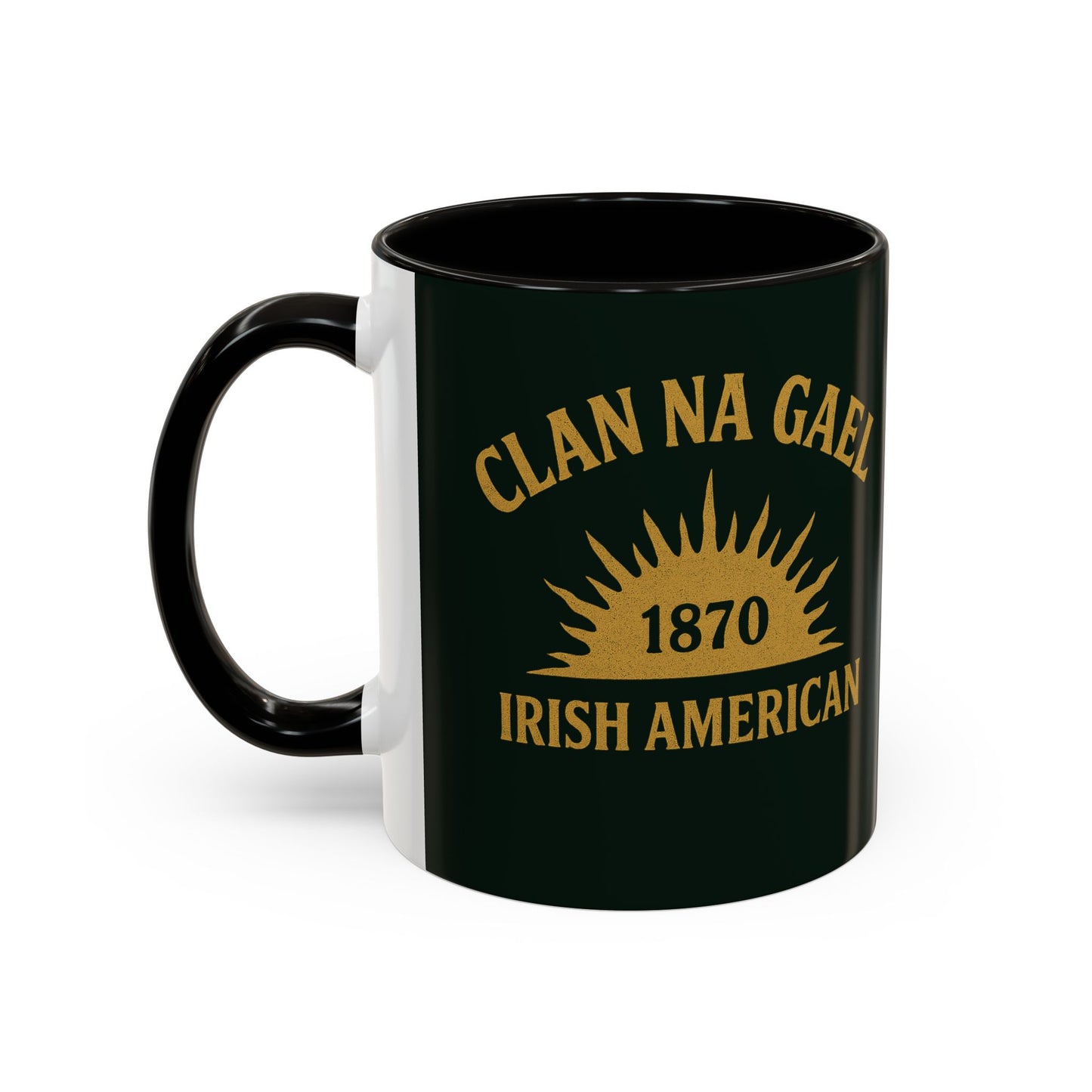 "Clan na Gael - Irish American", Colorful Mugs (11oz, 15oz) (Túath Green)