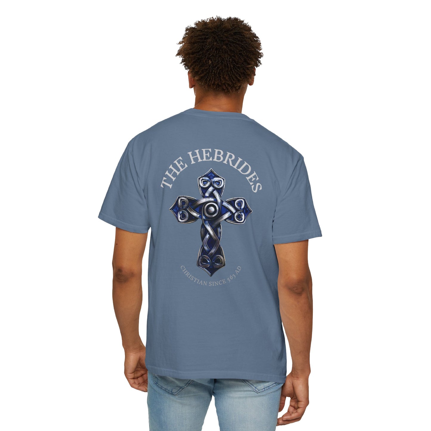 "The Hebrides - Christian since 563 AD", Unisex T-shirt