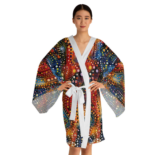 "Abstract 69", Long Sleeve Kimono Robe